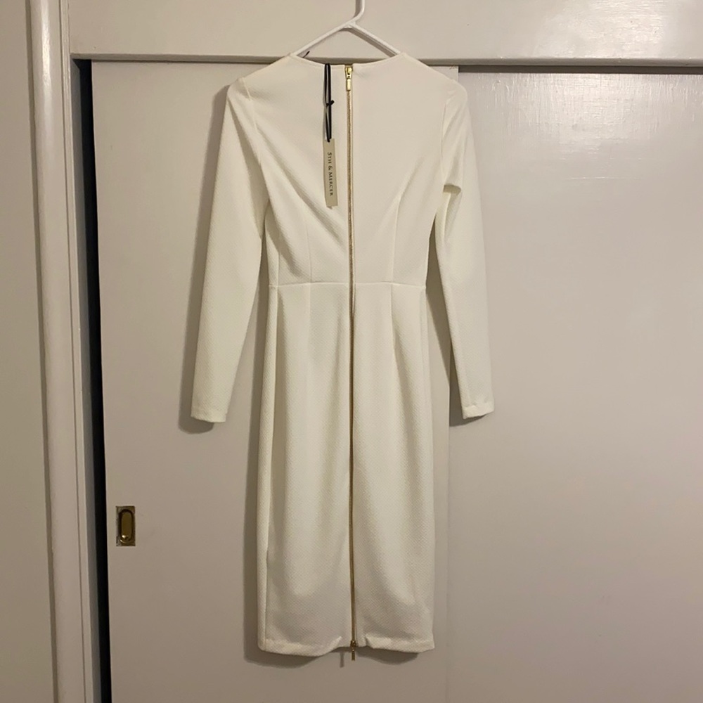 5th and Mercer white long sleeve dress
